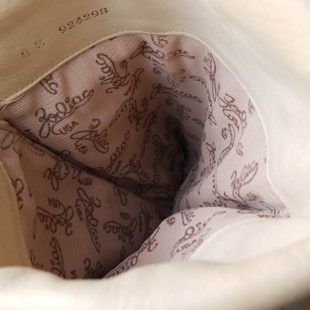 Rare 1969 Zodiac Leather KneeHigh Embroidered Steel Toe Boot Sz 8 wood heel - Picture 8 of 11